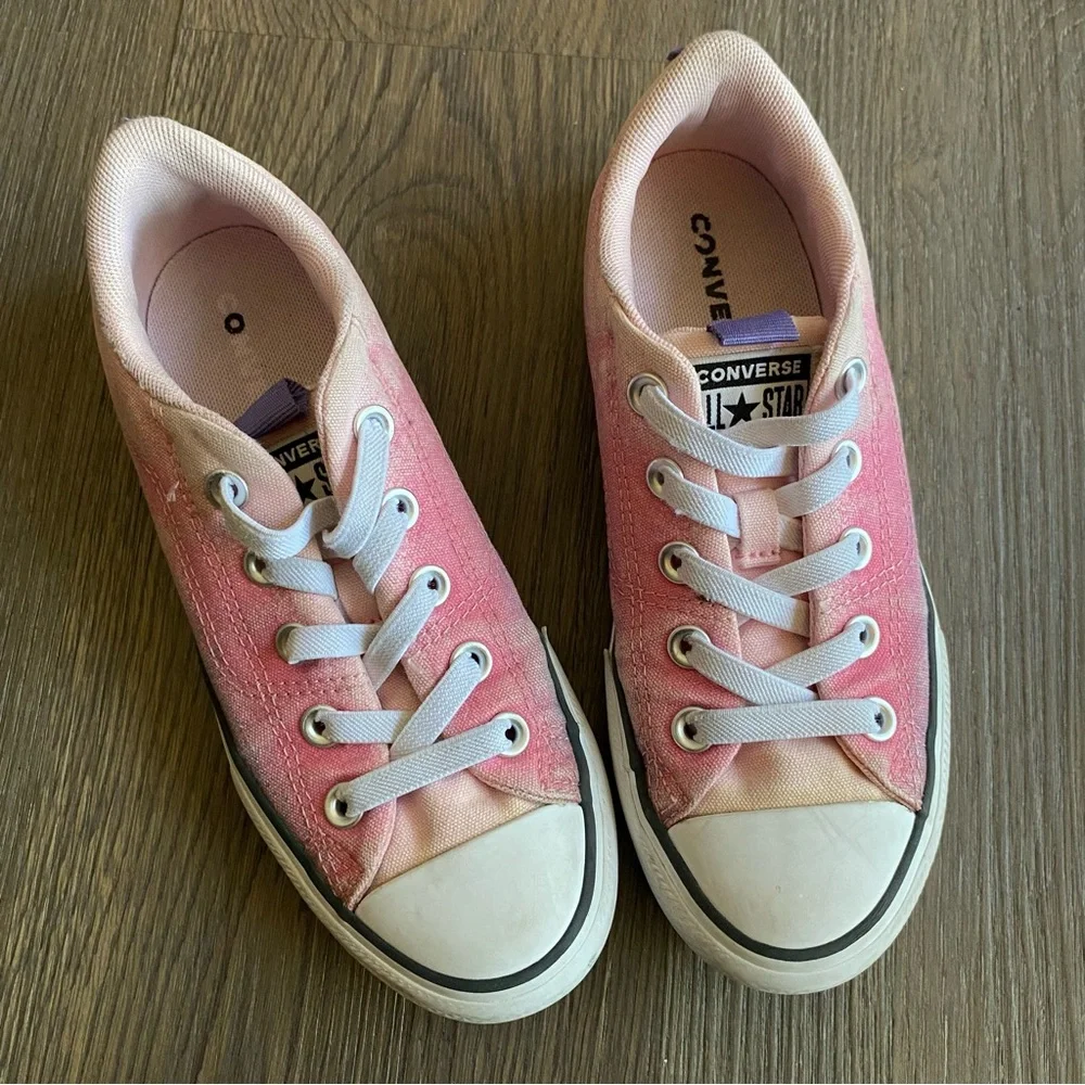 Converse Pink and White Canvas Sneakers